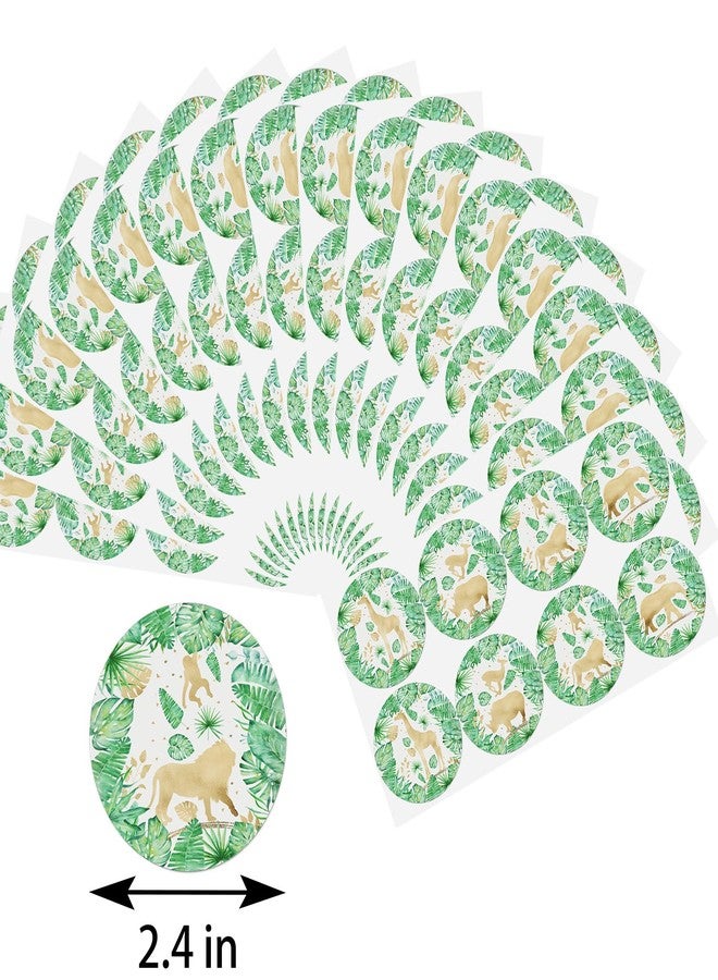 HaPiBiDesign 24 PCS Gold Safari Party Favor Bags with Stickers - Jungle Gold Party Candy Bags - Gold Safari Goodie Gift Treat Bags Gold Safari Themed Birthday Party Supplies - Image 4